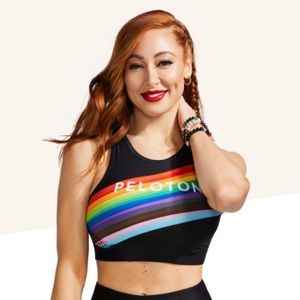 WITH Peloton Pride Flag Noir High Neck Bra